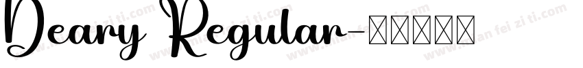 Deary Regular字体转换